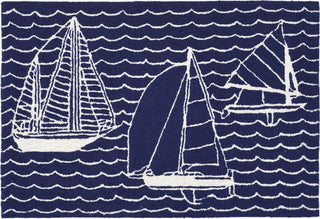 Trans Ocean Capri Sails Blue Area Rug Mirror by Liora Manne Main Image