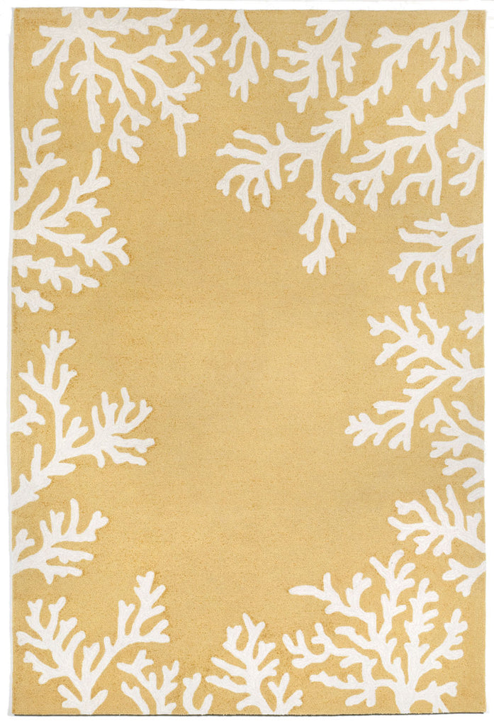 Trans Ocean Capri Coral Bdr Yellow Area Rug main image
