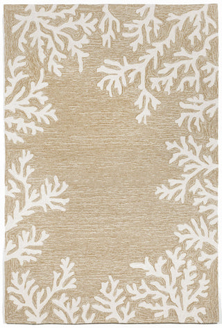 Trans Ocean Capri Coral Border Natural Area Rug by Liora Manne main image