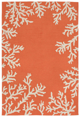 Trans Ocean Capri Coral Border Orange Area Rug by Liora Manne main image