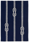 Trans Ocean Capri Ropes Navy Area Rug by Liora Manne main image