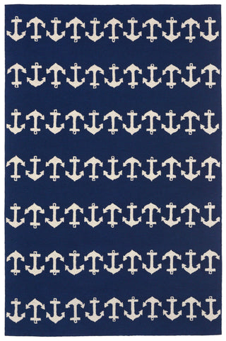 Trans Ocean Capri Anchor Navy Area Rug main image