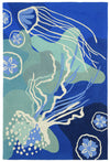 Trans Ocean Capri Jelly Fish Blue Area Rug by Liora Manne main image
