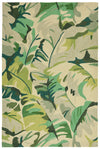 Trans Ocean Capri Palm Leaf Green Area Rug main image