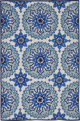 Trans Ocean Capri Moroccan Medallion Blue Area Rug Mirror by Liora Manne main image