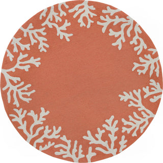 Trans Ocean Capri Coral Border Orange Area Rug by Liora Manne Main Image