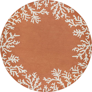 Trans Ocean Capri Coral Border Orange Area Rug by Liora Manne Main Image