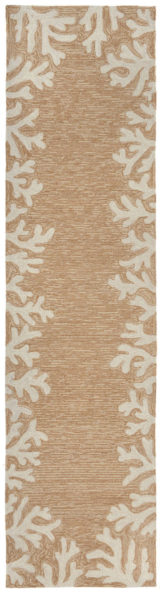 Trans Ocean Capri Coral Bdr Natural Area Rug Main