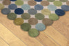 Trans Ocean Amalfi Circles Blue Area Rug Corner Shot