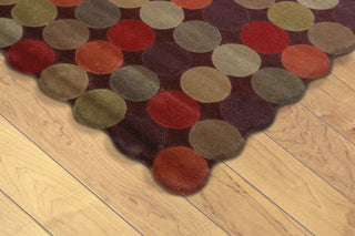 Trans Ocean Amalfi Circles Brown Area Rug by Liora Manne Corner Shot