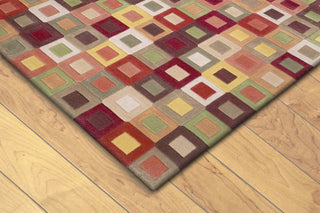 Trans Ocean Amalfi Square In Red Area Rug Corner Shot