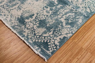 Trans Ocean Calais Damask Blue Area Rug Mirror by Liora Manne 