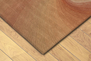 Trans Ocean Dunes Waves Rust Area Rug Corner Shot