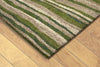 Trans Ocean Gobi Waves Green Area Rug by Liora Manne Corner Shot Feature