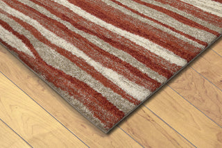 Trans Ocean Gobi Waves Orange Area Rug by Liora Manne Corner Shot Feature