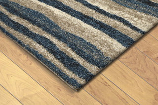 Trans Ocean Gobi Waves Blue Area Rug by Liora Manne Corner Shot Feature
