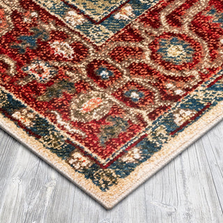Trans Ocean Hampton Heriz Ivory Area Rug Mirror by Liora Manne 