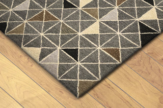 Trans Ocean Inca Triangle Grey Area Rug Corner Shot