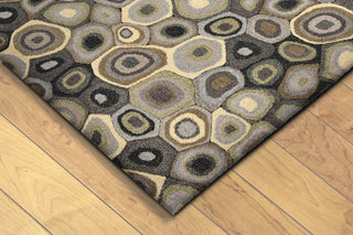 Trans Ocean Inca Pop Swirls Grey Area Rug by Liora Manne Corner Shot Feature
