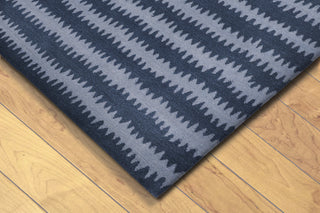 Trans Ocean Inca Ikat Chevron Blue Area Rug by Liora Manne Corner Shot Feature