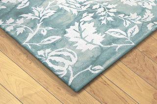 Trans Ocean Jadu Floral Aqua Area Rug by Liora Manne Corner Shot