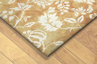 Trans Ocean Jadu Floral Rust Area Rug by Liora Manne Corner Shot Feature