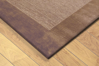 Trans Ocean Madrid Border Brown Area Rug Corner Shot
