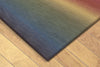 Trans Ocean Ombre Stripes Blue Area Rug Corner Shot