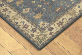 Trans Ocean Petra Oushak Blue Area Rug Corner Shot