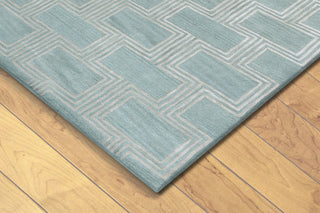 Trans Ocean Roma Boxes Blue Area Rug Corner Shot
