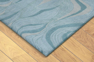 Trans Ocean Roma Stream Blue Area Rug Corner Shot