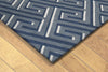 Trans Ocean Roma Maze Blue Area Rug Corner Shot
