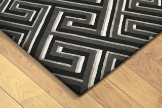 Trans Ocean Roma Maze Grey Area Rug Corner Shot