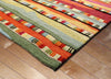 Trans Ocean Seville Mosaic Stripe Red Area Rug Corner Shot
