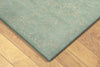 Trans Ocean Seville Modern Damask Aqua Area Rug by Liora Manne Corner Shot Feature
