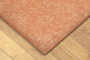 Trans Ocean Seville Modern Damask Orange Area Rug by Liora Manne Corner Shot Feature