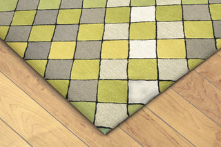 Trans Ocean Seville Diamond Sage Area Rug Corner Shot