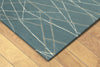 Trans Ocean Seville Lines Blue Area Rug by Liora Manne Corner Shot Feature