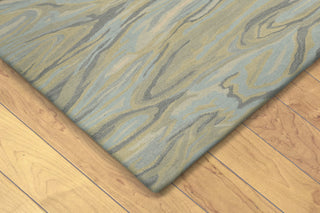 Trans Ocean Tivoli Marble Blue Area Rug Corner Shot