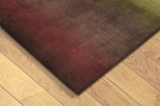 Trans Ocean Vienna Ombre Burgundy Area Rug by Liora Manne Corner Shot Feature