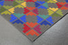 Trans Ocean Capri Criss Cross Grey Area Rug Corner Shot