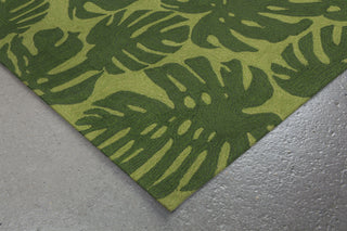 Trans Ocean Capri Fronds Green Area Rug by Liora Manne Corner Shot Feature