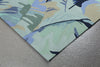 Trans Ocean Capri Palm Leaf Blue Area Rug Corner Shot