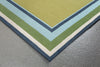 Trans Ocean Newport Multi Bdr Sage Area Rug Corner Shot