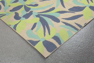 Trans Ocean Playa Flower Blue Area Rug by Liora Manne Corner Shot Feature