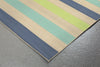 Trans Ocean Playa Stripe Blue Area Rug by Liora Manne Corner Shot Feature
