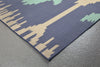 Trans Ocean Playa Ikat Blue Area Rug Corner Shot