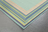 Trans Ocean Playa Multi Border Blue Area Rug Corner Shot