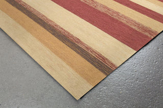 Trans Ocean Ravella Stripe Red Area Rug Corner Shot