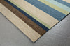 Trans Ocean Ravella Stripe Blue Area Rug Corner Shot